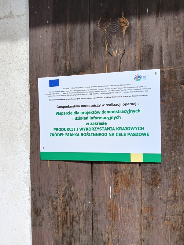 Operacja „Wsparcie dla projektów demonstracyjnych i działań informacyjnych” w zakresie produkcji i wykorzystania krajowych źródeł białka na cele paszowe