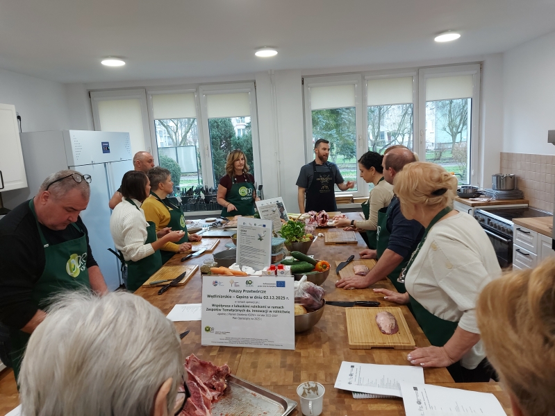 Cykl pokazów przetwórczych w formie warsztatów: wędliniarskie, serowarskie, piekarskie - listopad, grudzień 2025 r.