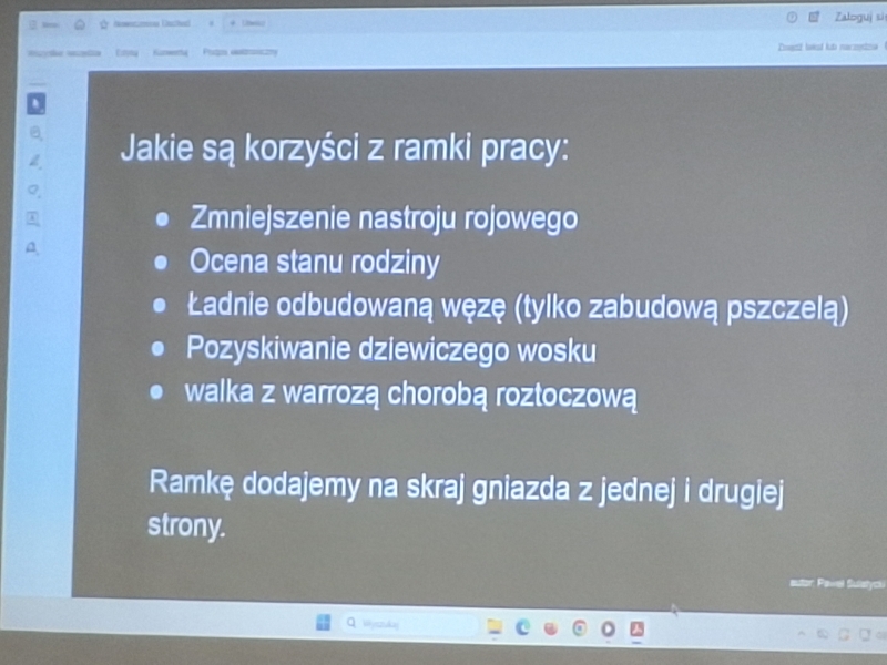 Warsztaty pzczelarskie pn. "Nowoczesna Dochodowa Pasieka"