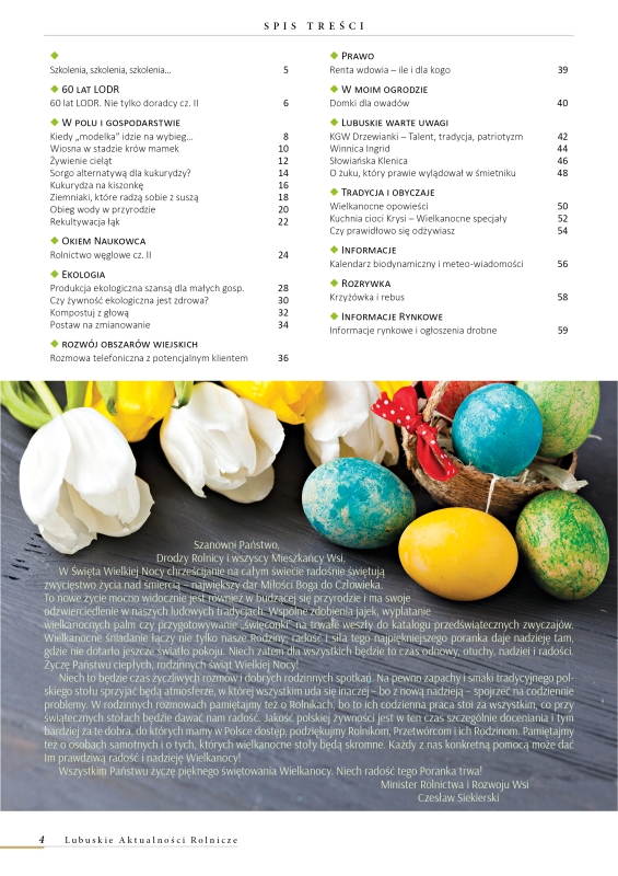 Lubuskie Aktualności Rolnicze - kwiecień 2025