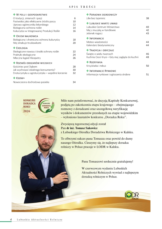 Lubuskie Aktualności Rolnicze - maj 2026
