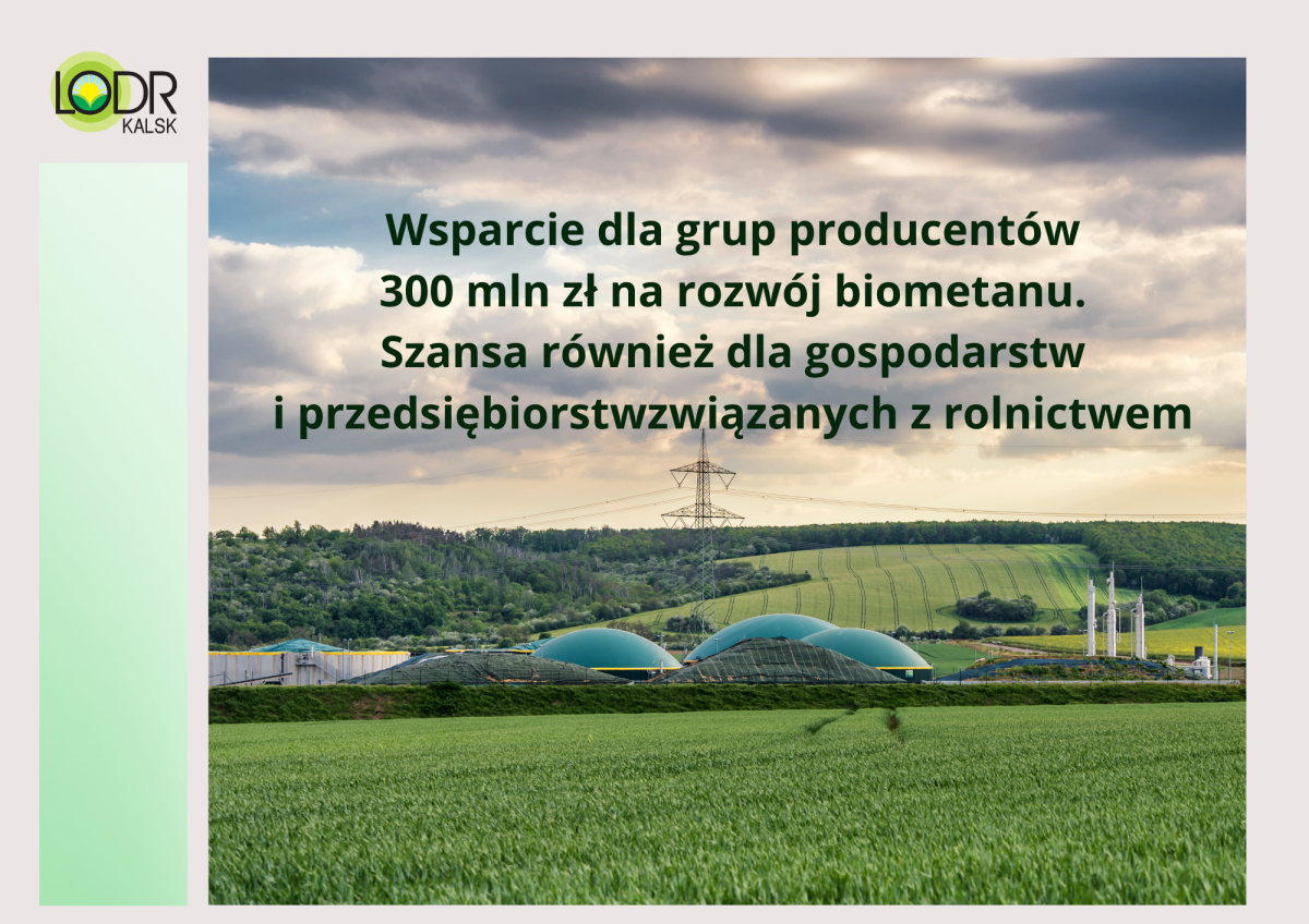 300 mln zł na rozwój biometanu