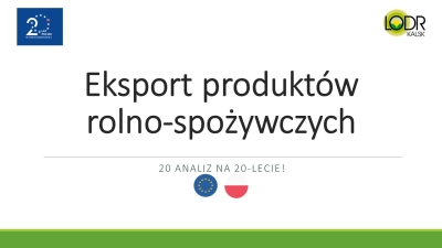 Analiza eksportu produktów rolno-spożywczych