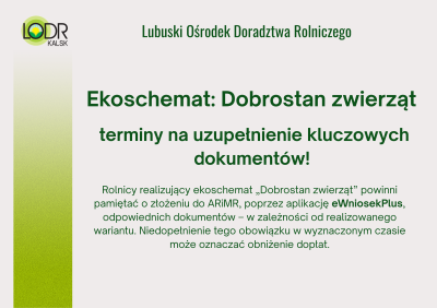 Ekoschemat: Dobrostan zwierząt