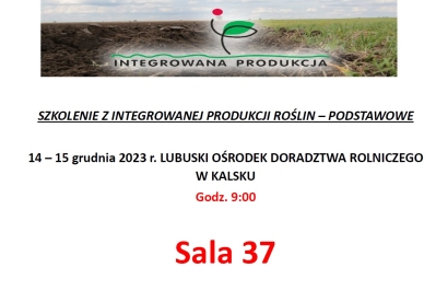 Integrowana ochrona roślin - szkolenie