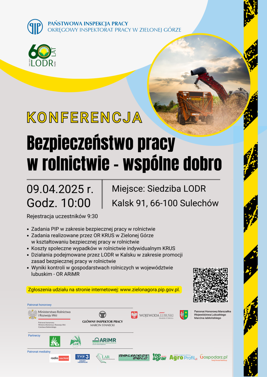 Konferencja ,,Bezpieczeństwo pracy w rolnictwie - wspólne dobro"