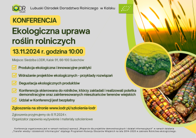 Konferencja - Ekologiczna uprawa roślin rolniczych