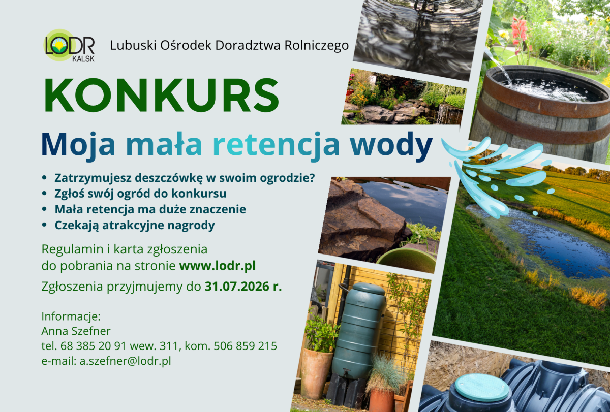 KONKURS - MOJA MAŁA RETENCJA WODY 