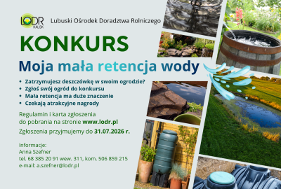 KONKURS - MOJA MAŁA RETENCJA WODY