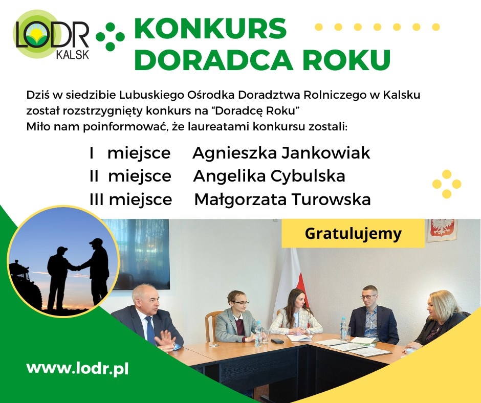 Konkurs na Doradcę Roku rozstrzygnięty - Gratulujemy  