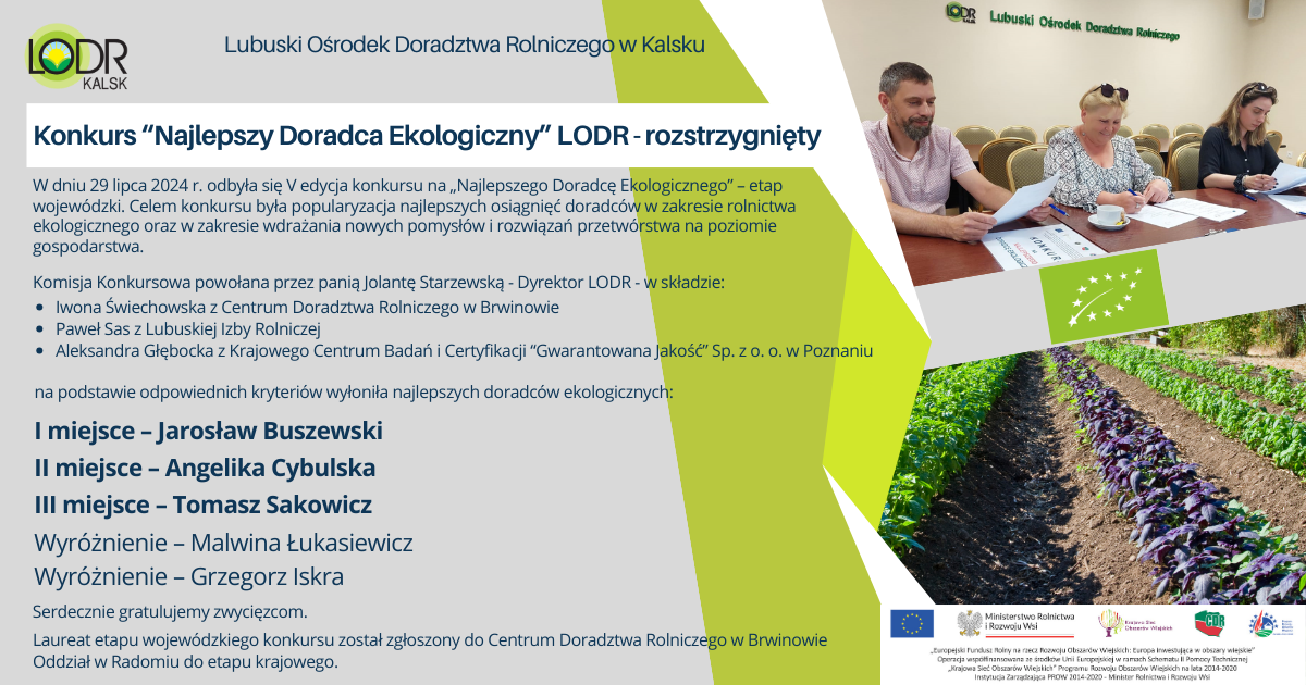 Konkurs "Najlepszy Doradca Ekologiczny" - Rozstrzygnięty