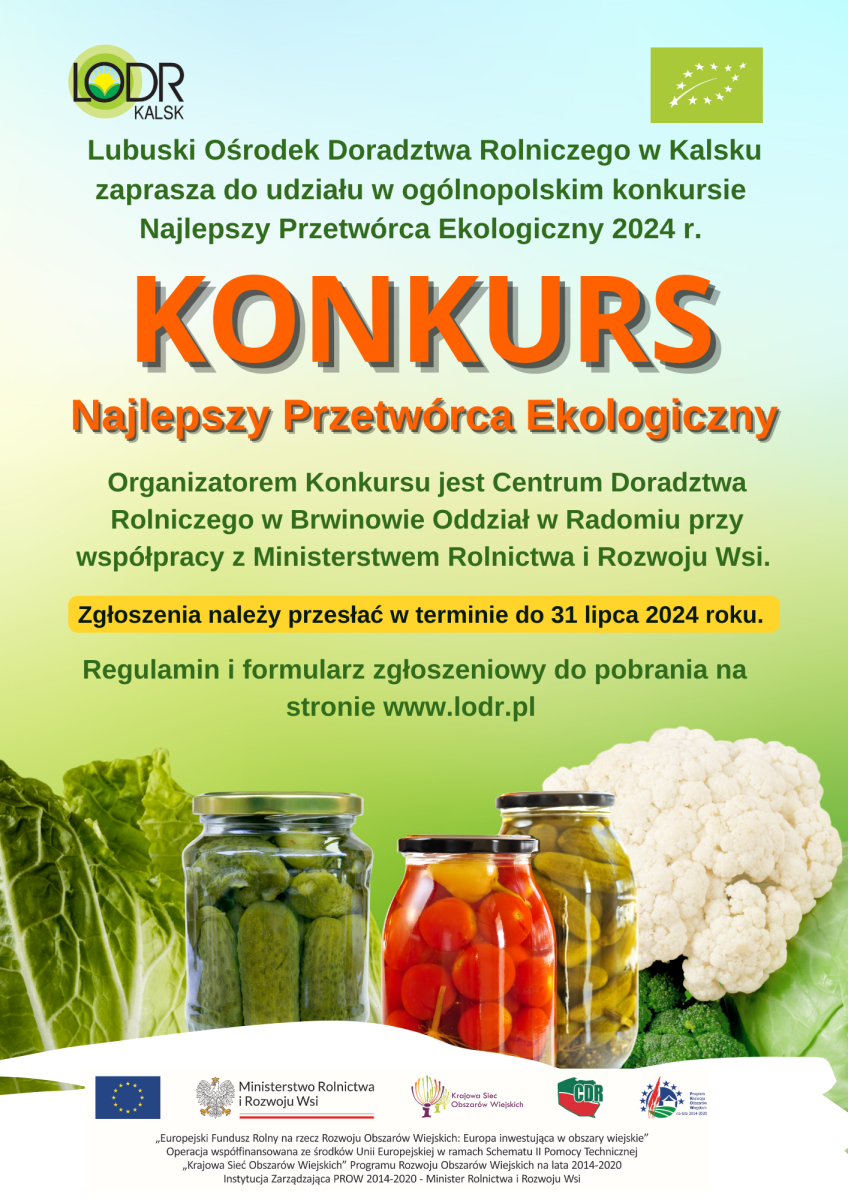 Konkurs "Najlepszy Przetwórca Ekologiczny"