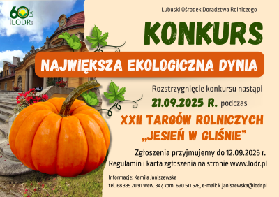 KONKURS OGRODNICZY - Największa ekologiczna dynia