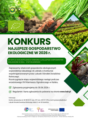 Konkurs na Najlepsze Gospodarstwo Ekologiczne w 2026 roku.