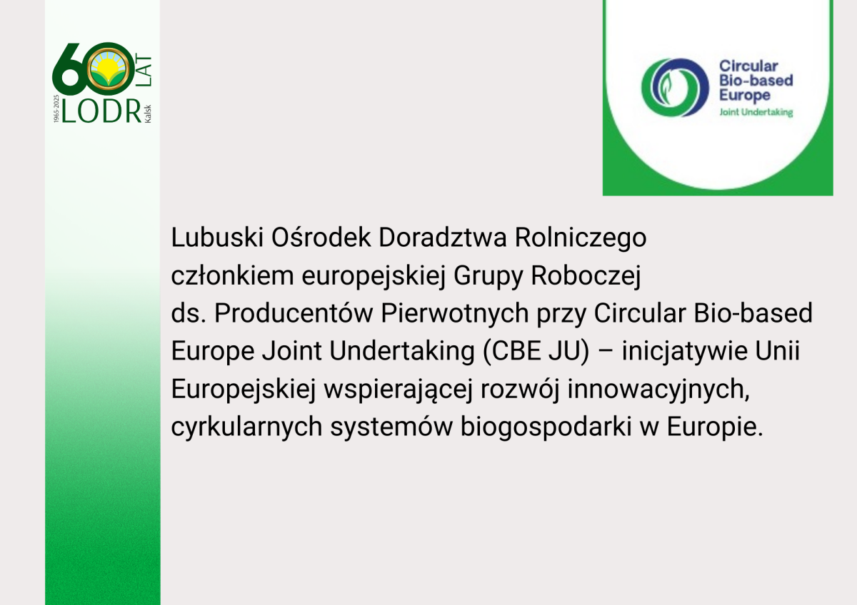 LODR członkiem europejskiej Grupy Roboczej ds. Producentów Pierwotnych przy CBE JU!