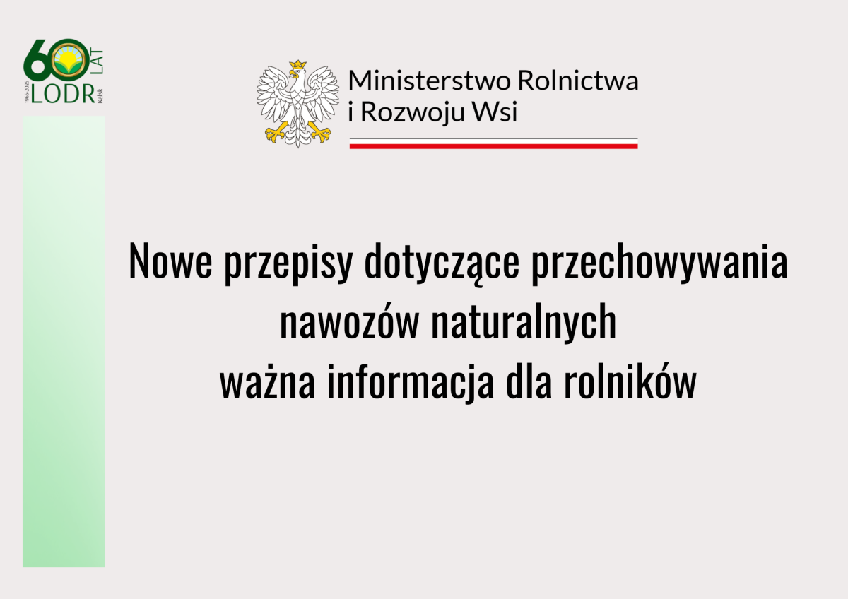 Nowe przepisy dotyczące przechowywania nawozów naturalnych