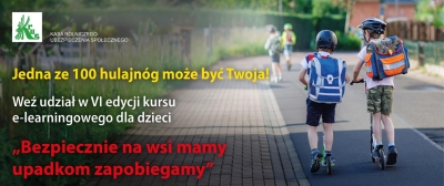 Kasa Rolniczego Ubezpieczenia Społecznego zaprasza dzieci rolników do udziału w kursie e-learningowym „Bezpiecznie na wsi mamy – upadkom zapobiegamy”