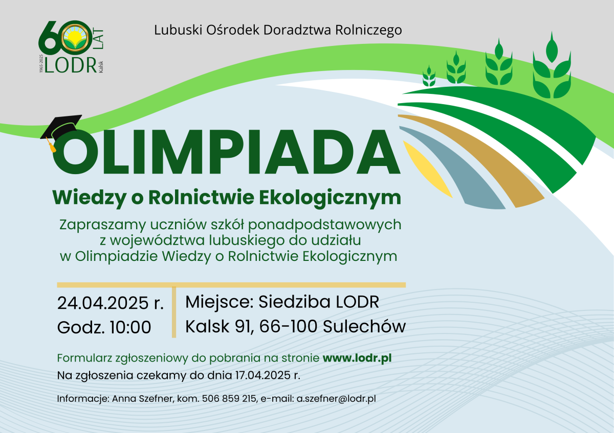OLIMPIADA Wiedzy o Rolnictwie Ekologicznym