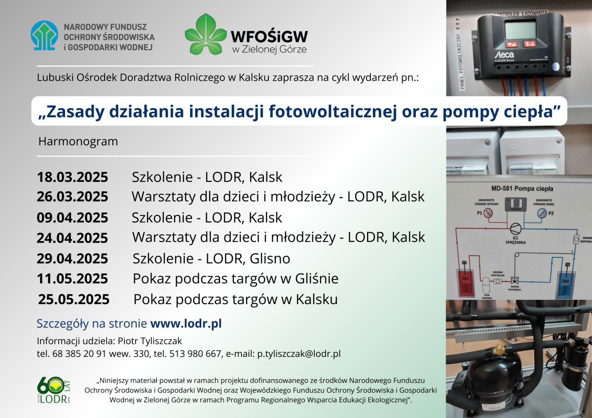Planowane działania edukacyjne w LODR z zakresu edukacji ekologicznej dotyczącej odnawialnych źródeł energii