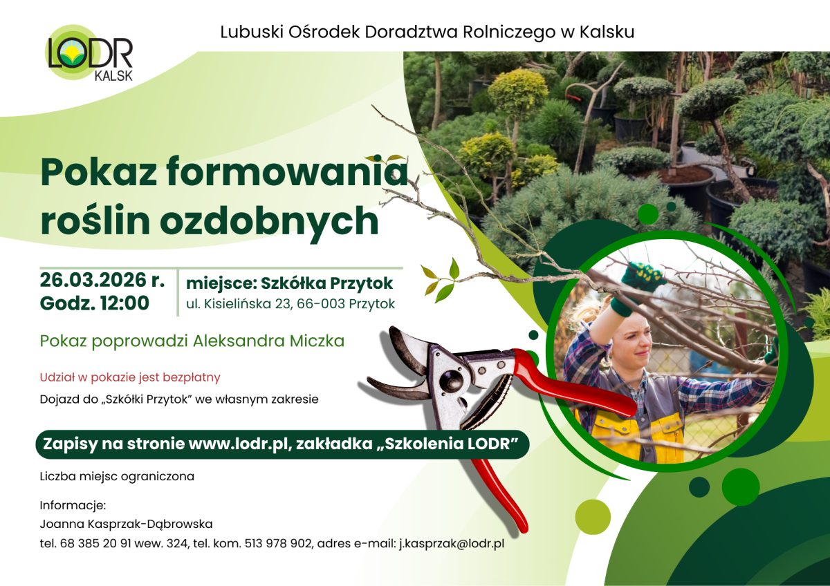 Pokaz formowania roślin ozdobnych