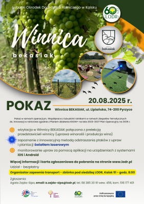 POKAZ innowacyjnych metod monitorownia winorośli  - Winnica Bekasiak