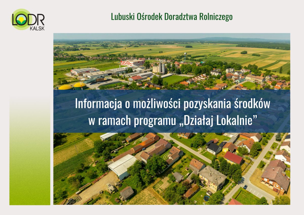 Pozyskanie środków w ramach programu „Działaj Lokalnie”