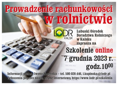 Prowadzenie rachunkowości w rolnictwie