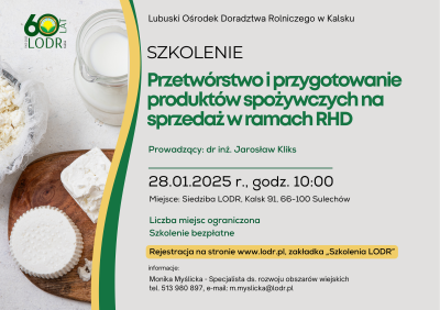 Przetwórstwo i przygotowanie produktów spożywczych na sprzedaż w ramach RHD