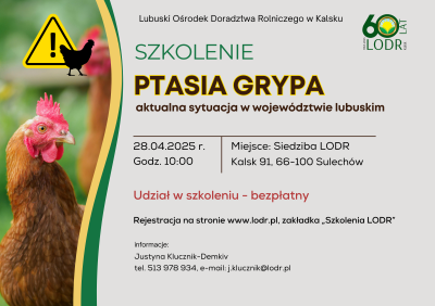 PTASIA GRYPA - aktualna sytuacja w województwie lubuskim