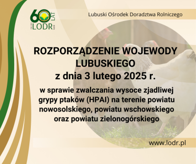 ROZPORZĄDZENIE WOJEWODY LUBUSKIEGO z dnia 3 lutego 2025 r.