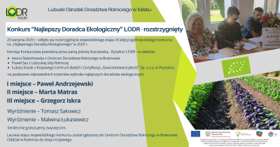 Rozstrzygnięcie konkursu na „Najlepszego Doradcę Ekologicznego” województwa lubuskiego w 2025 roku