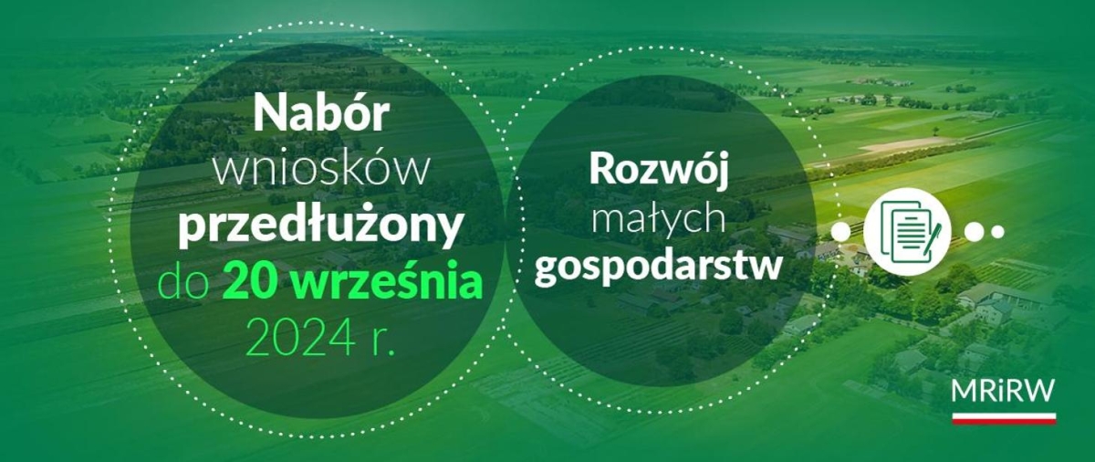 Rozwój małych gospodarstw – nabór przedłużony