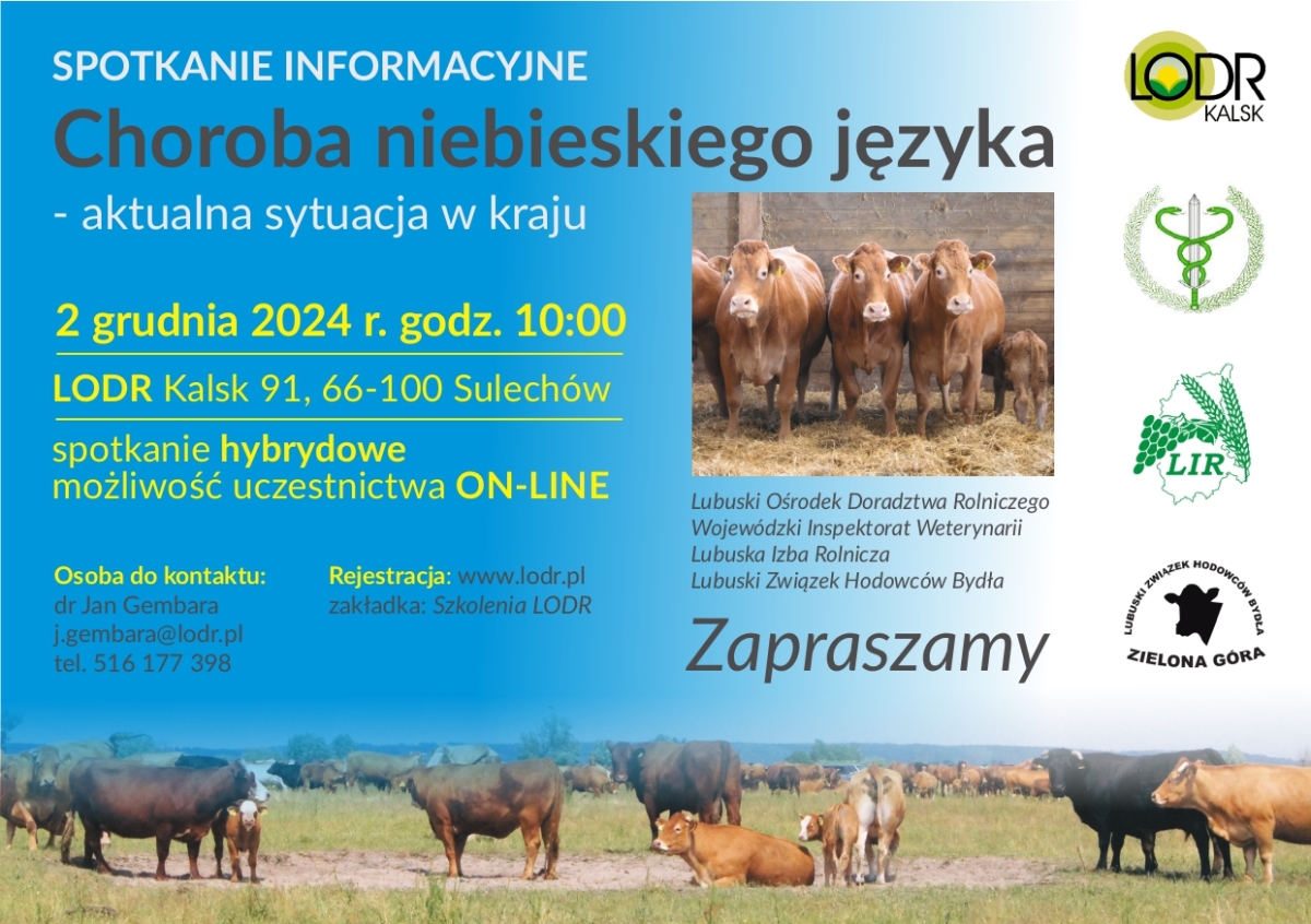 SPOTKANIE INFORMACYJNE - Choroba niebieskiego języka