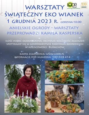 Świąteczny Eko Wianek - Warsztaty wyjazdowe w Anielskich Ogrodach