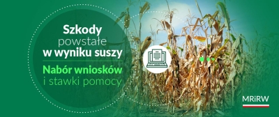Szkody powstałe w wyniku suszy – nabór wniosków i stawki pomocy