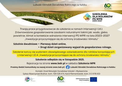 Zrównoważone gospodarowanie zasobami naturalnymi. Szkolenie