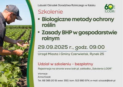 Szkolenie - Biologiczne metody ochrony roślin