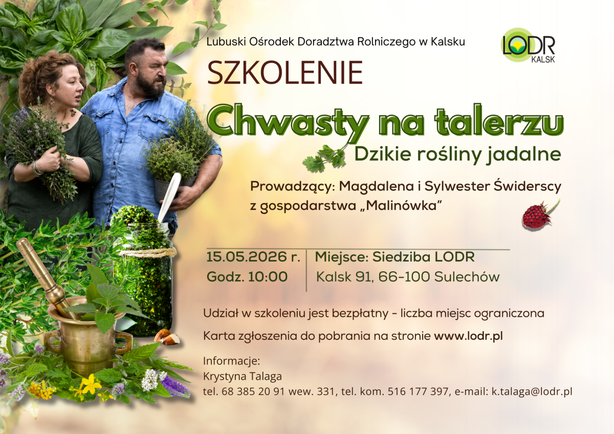 Szkolenie - Chwasty na talerzu. Dzikie rośliny jadalne.