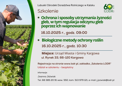 Szkolenie - Biologiczne metody ochrony roślin