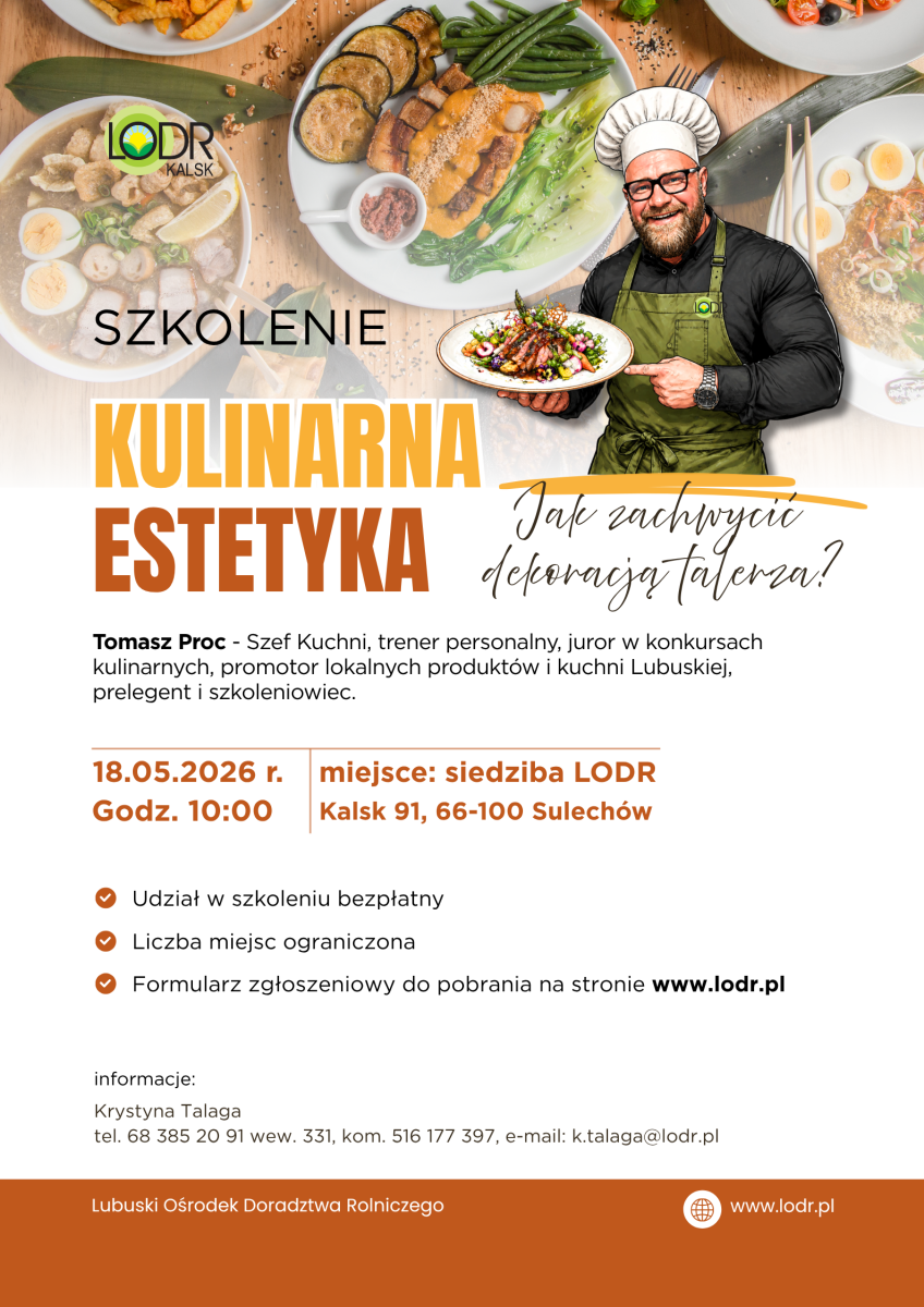Szkolenie - Kulinarna estetyka. Jak zachwycić dekoracją talerza?
