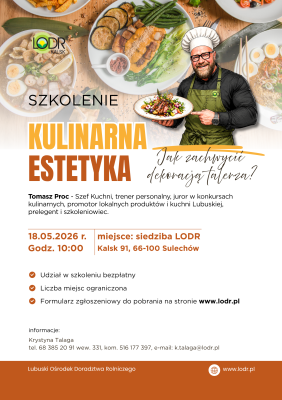 Szkolenie - Kulinarna estetyka. Jak zachwycić dekoracją talerza?