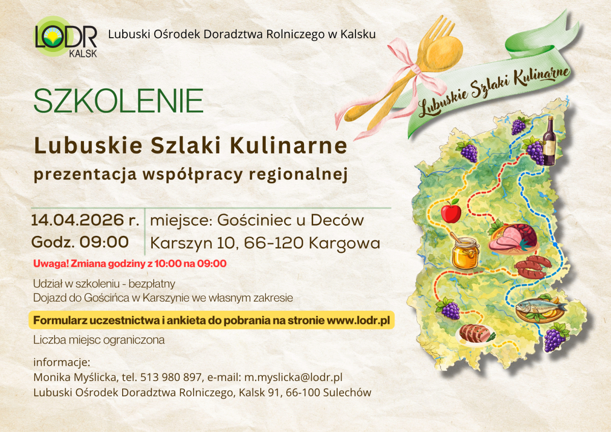 Szkolenie - Lubuskie Szlaki Kulinarne