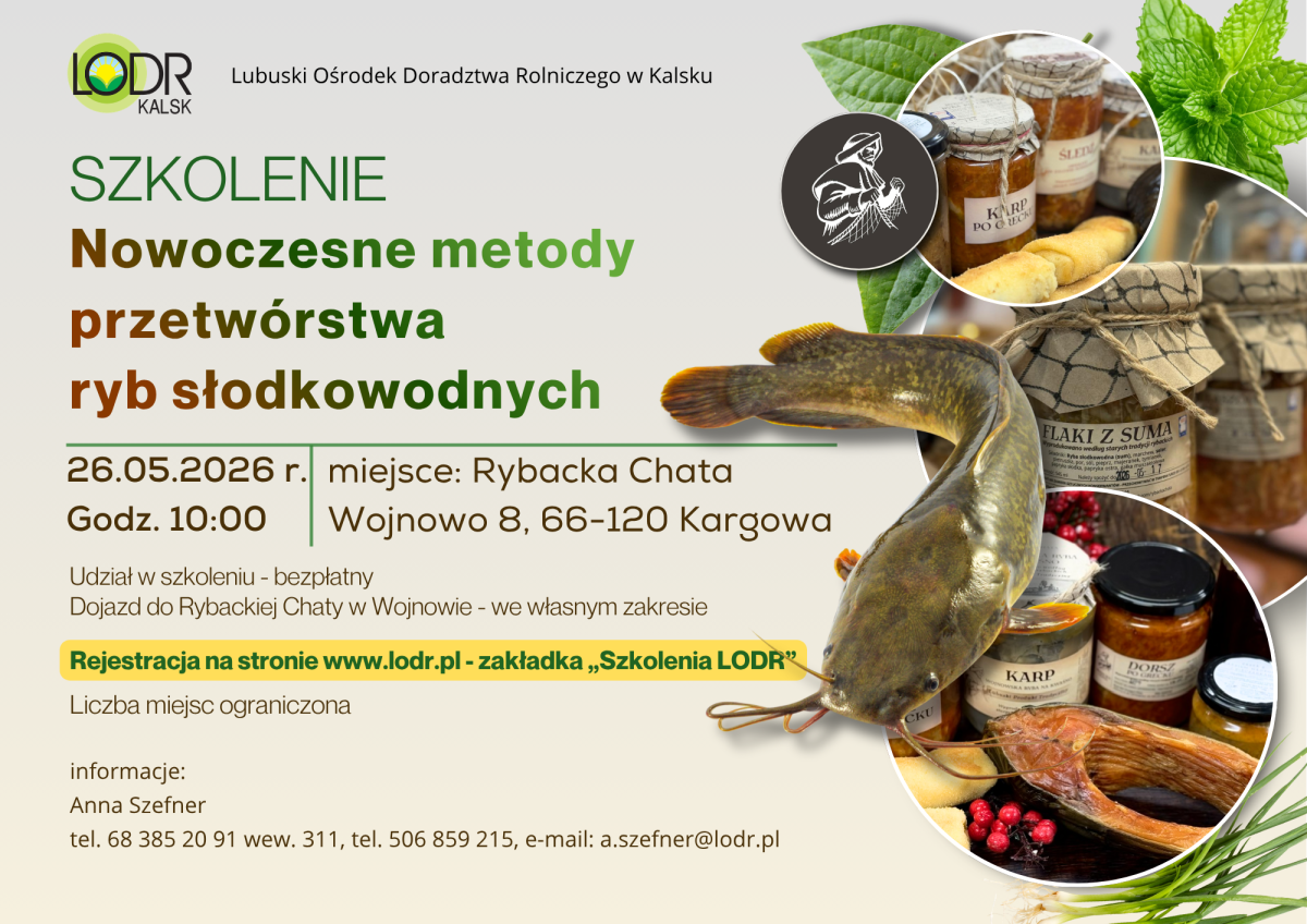 Szkolenie - Nowoczesne metody przetwórstwa ryb słodkowodnych