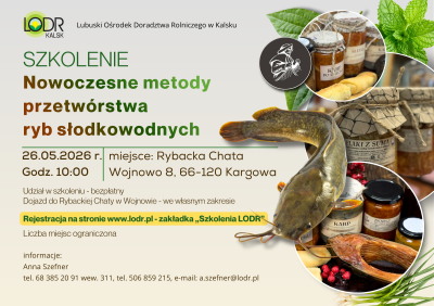 Szkolenie - Nowoczesne metody przetwórstwa ryb słodkowodnych