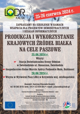 Plakat - Produkcja i wykorzystanie krajowych źródeł białka