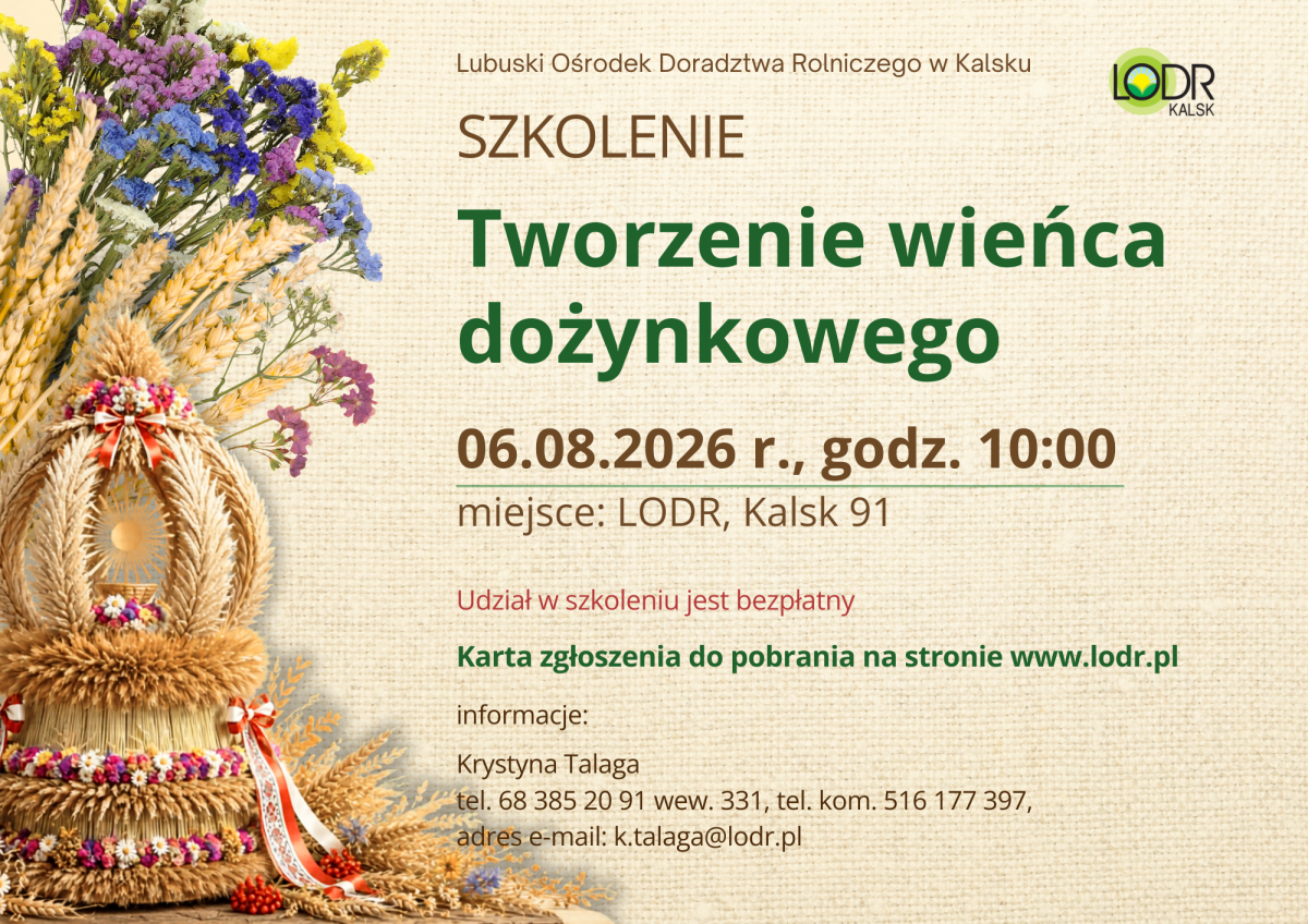 Szkolenie - Tworzenie wieńca dożynkowego