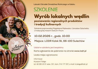 Szkolenie - Wyrób lokalnych wędlin