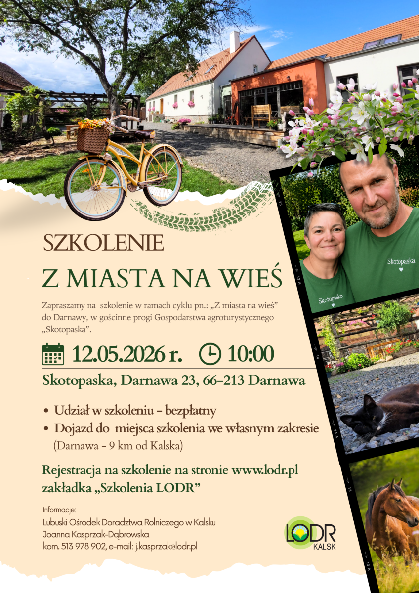 Szkolenie - Z miasta na wieś” – Gospodarstwo Agroturystyczne Skotopaska