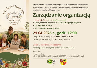 Szkolenie - Zarządzanie organizacją