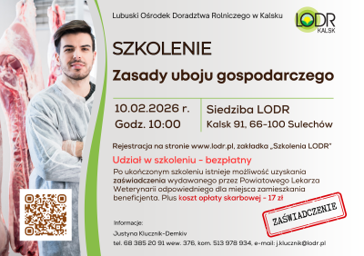 Szkolenie - Zasady uboju gospodarczego